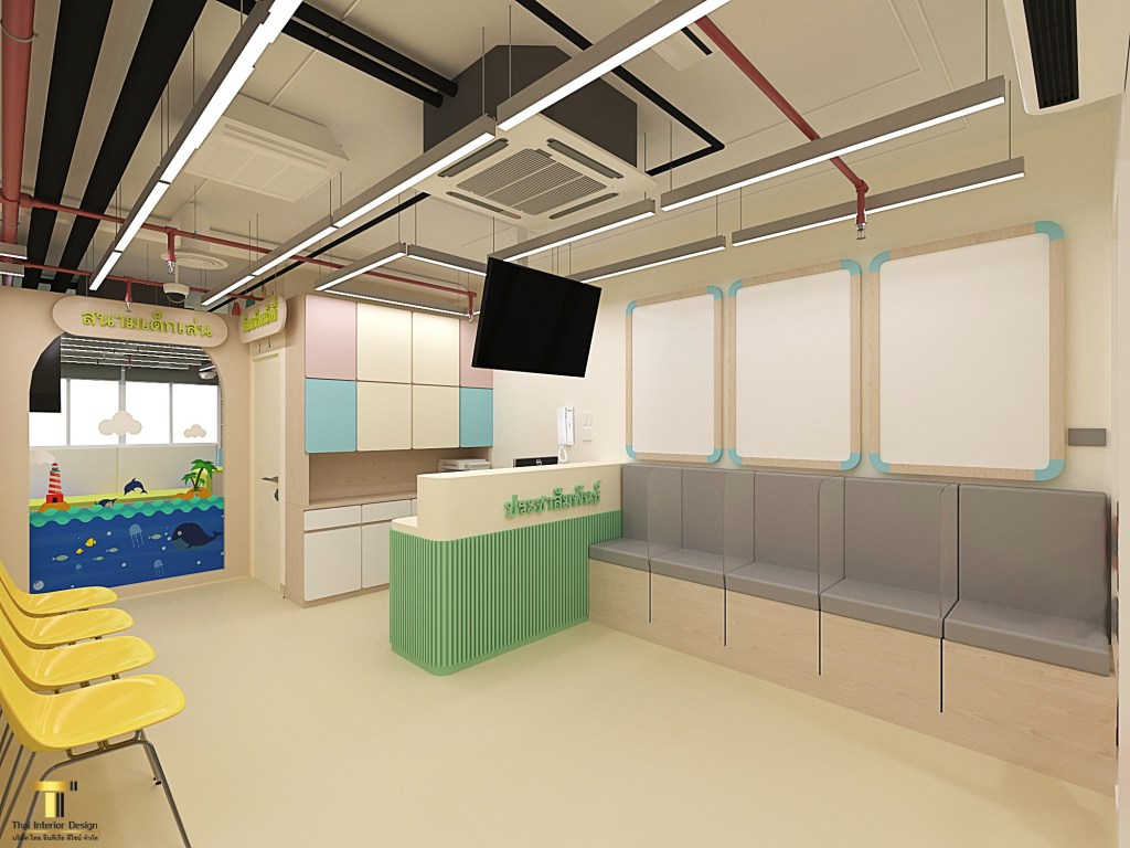 งานออกแบบตกแต่งภายในDay Care โรงพยาบาลรามาธิบดี
บริษัทรับออกแบบและตกแต่งภายในแบบครบวงจรกรุงเทพมหานครและปริมณฑล และรับงานทั่วประเทศไทย
Interior design project for a Day Care facility at Ramathibodi Hospital.
A full-service interior design and decoration company serving Bangkok and surrounding areas, and accepting projects throughout Thailand.
拉瑪提波迪醫院日間照顧中心室內設計工程。

我們是一家提供全方位服務的室內設計及裝飾公司，服務範圍涵蓋曼谷及週邊地區，並承接泰國全境的專案。