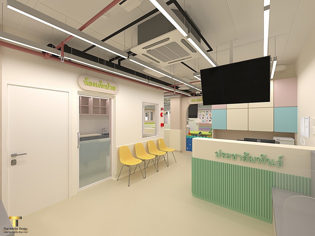 งานออกแบบตกแต่งภายในDay Care โรงพยาบาลรามาธิบดี
บริษัทรับออกแบบและตกแต่งภายในแบบครบวงจรกรุงเทพมหานครและปริมณฑล และรับงานทั่วประเทศไทย
Interior design project for a Day Care facility at Ramathibodi Hospital.
A full-service interior design and decoration company serving Bangkok and surrounding areas, and accepting projects throughout Thailand.
拉瑪提波迪醫院日間照顧中心室內設計工程。

我們是一家提供全方位服務的室內設計及裝飾公司，服務範圍涵蓋曼谷及週邊地區，並承接泰國全境的專案。