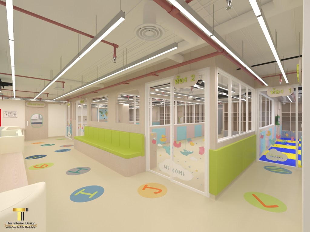 งานออกแบบตกแต่งภายในDay Care โรงพยาบาลรามาธิบดี
บริษัทรับออกแบบและตกแต่งภายในแบบครบวงจรกรุงเทพมหานครและปริมณฑล และรับงานทั่วประเทศไทย
Interior design project for a Day Care facility at Ramathibodi Hospital.
A full-service interior design and decoration company serving Bangkok and surrounding areas, and accepting projects throughout Thailand.
拉瑪提波迪醫院日間照顧中心室內設計工程。

我們是一家提供全方位服務的室內設計及裝飾公司，服務範圍涵蓋曼谷及週邊地區，並承接泰國全境的專案。